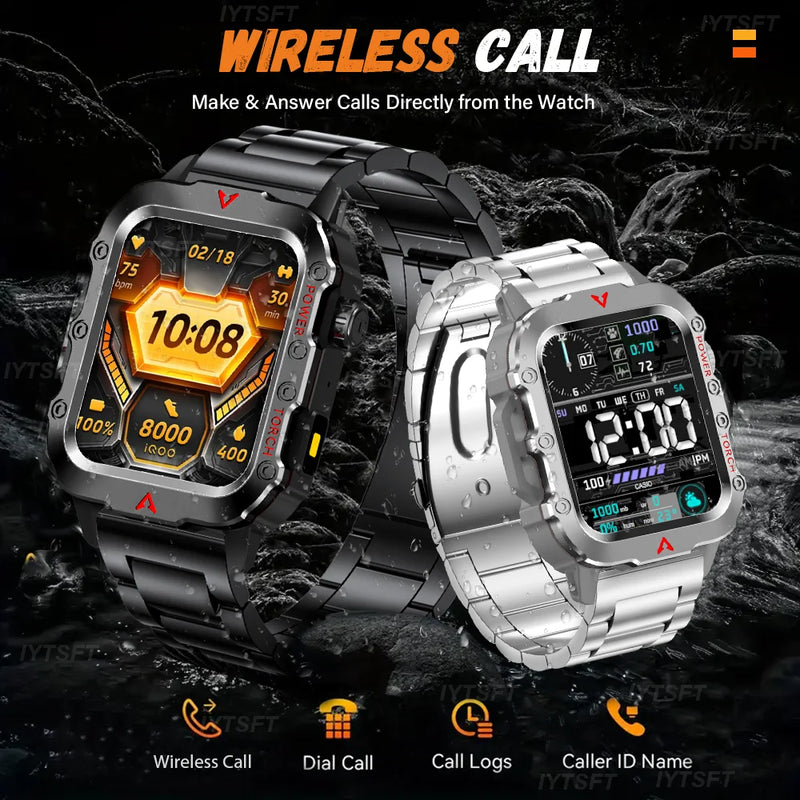 G.L Wear 2025 New Sports Smart Watch Bluetooth Talk LED Flashlight Multi-function Outdoor Sports Smart Watch for Men Women