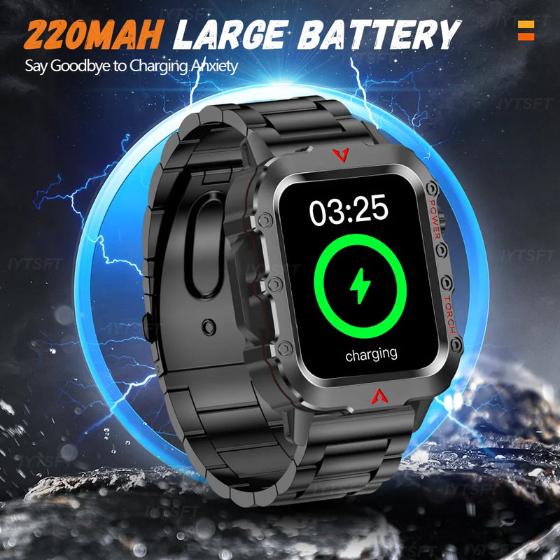 G.L Wear 2025 New Sports Smart Watch Bluetooth Talk LED Flashlight Multi-function Outdoor Sports Smart Watch for Men Women